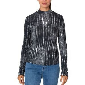 NWT Rebellious One Black White Tie Dye Long Sleeve Top Women's Size Medium